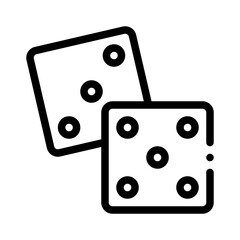 dice line icon