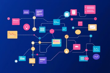 Fototapeta premium social network connection