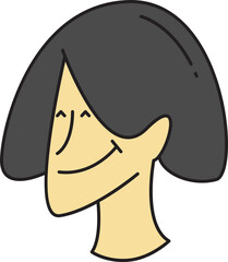 Woman Face Character Illustration