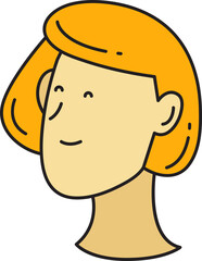 Woman Face Character Illustration