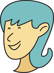 Woman Face Character Illustration