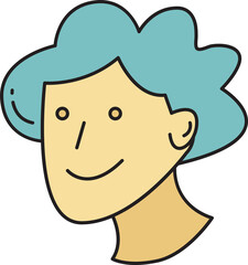 Male Face Character Illustration