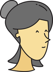 Woman Face Character Illustration