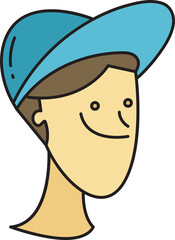 Male Face Character Illustration