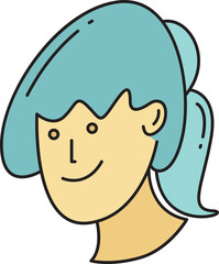 Woman Face Character Illustration