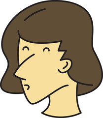 Woman Face Character Illustration