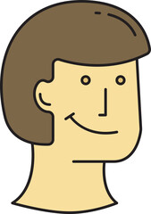 Male Face Character Illustration