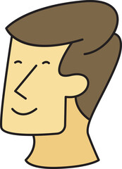 Male Face Character Illustration