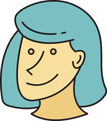 Male Face Character Illustration