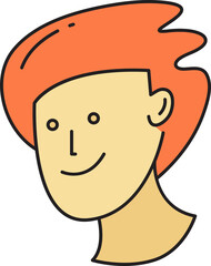 Boy Face Character Illustration
