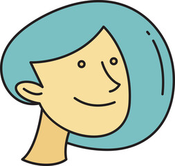 Woman Face Character Illustration