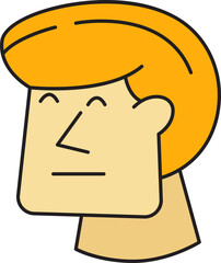 Male Face Character Illustration