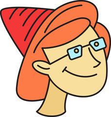 Male Face Character Illustration