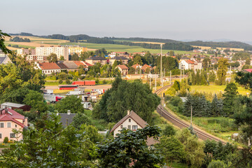 Aerial view of Letohrad, Czech Republic