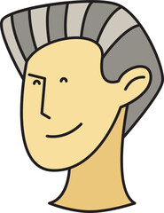 Male Face Character Illustration