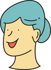 Woman Face Character Illustration