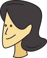 Woman Face Character Illustration