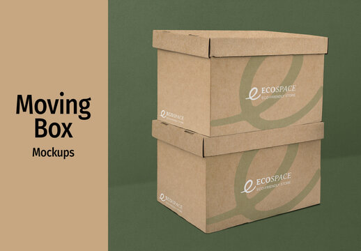 Moving Boxes Mockup