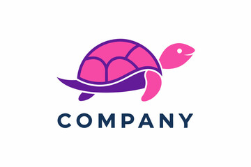 A minimal logo with a smooth outline of the turtle