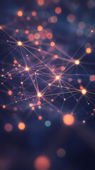 Obraz premium Abstract background with dots and lines connected