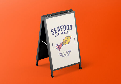 Restaurant A Frame Sign Mockup