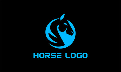 Creative horse logo design and unique animal concept