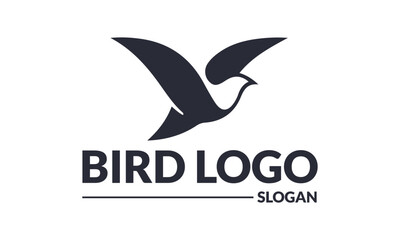 Flying bird unique logo design