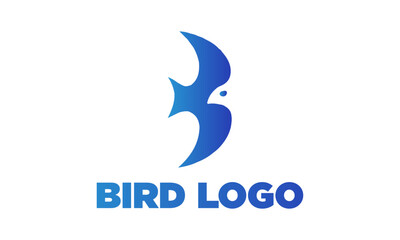 Awesome gradient bird logo design