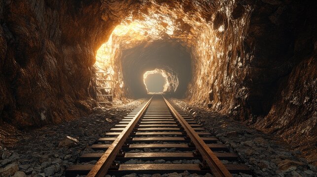 3D rendering of a tunnel within an ancient gold mine