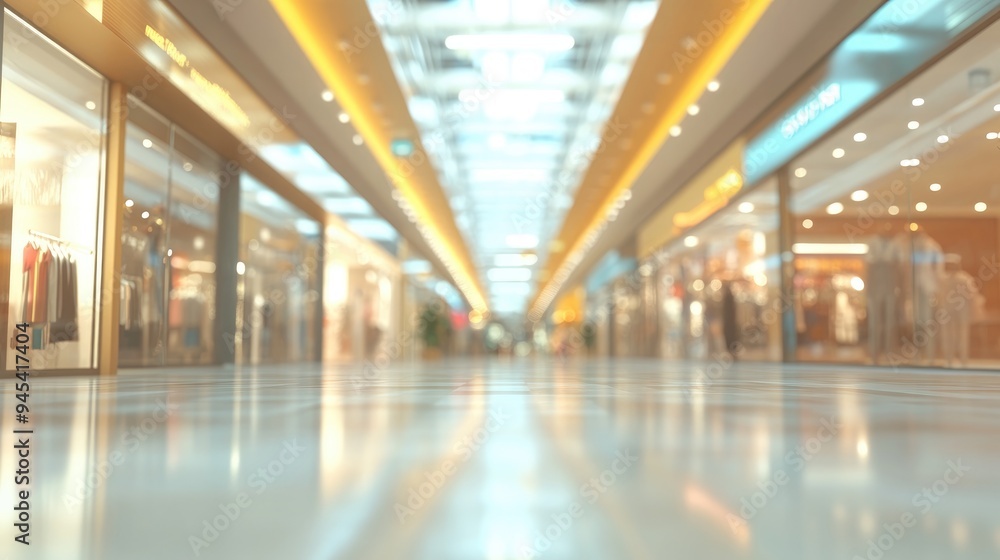Poster 3d rendering of a blurred background abstract image suitable for a shopping mall article illustratio