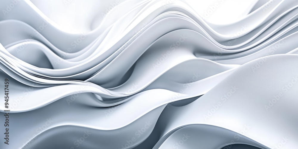 Poster 3d rendering of a smooth abstract background in white and gray tones showcasing a modern design suit