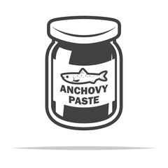 Anchovy paste icon transparent vector isolated
