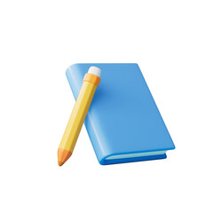 3d rendering cartoon books picture