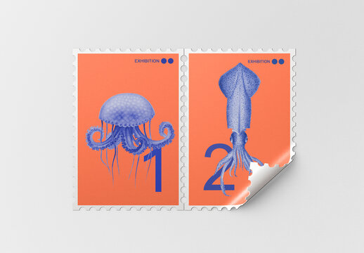 Stationery Flatlay Vitnage Stamp Mockup