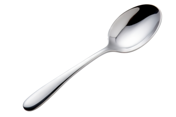 High-resolution teaspoon isolated on transparent background for culinary projects, kitchenware design, and food presentation concepts