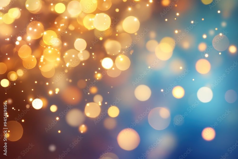 Poster a vibrant background showcasing beautiful bokeh lights in warm tones, perfect for adding a touch of 
