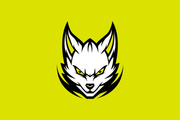 Scary Expressive Wolf Head Logo Illustration - Mascot for Gaming and E-Sports