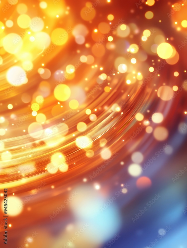 Poster a mesmerizing swirl of colorful bokeh lights creating a warm, vibrant atmosphere perfect for backgro