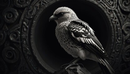Fototapeta premium Majestic Black and White Bird