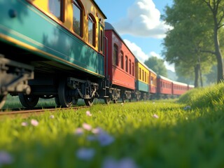 Naklejka premium old toy train