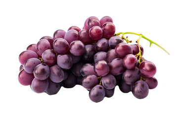 Fototapeta premium High-resolution grapes isolated on transparent background for culinary designs, organic produce illustrations, and health-focused projects