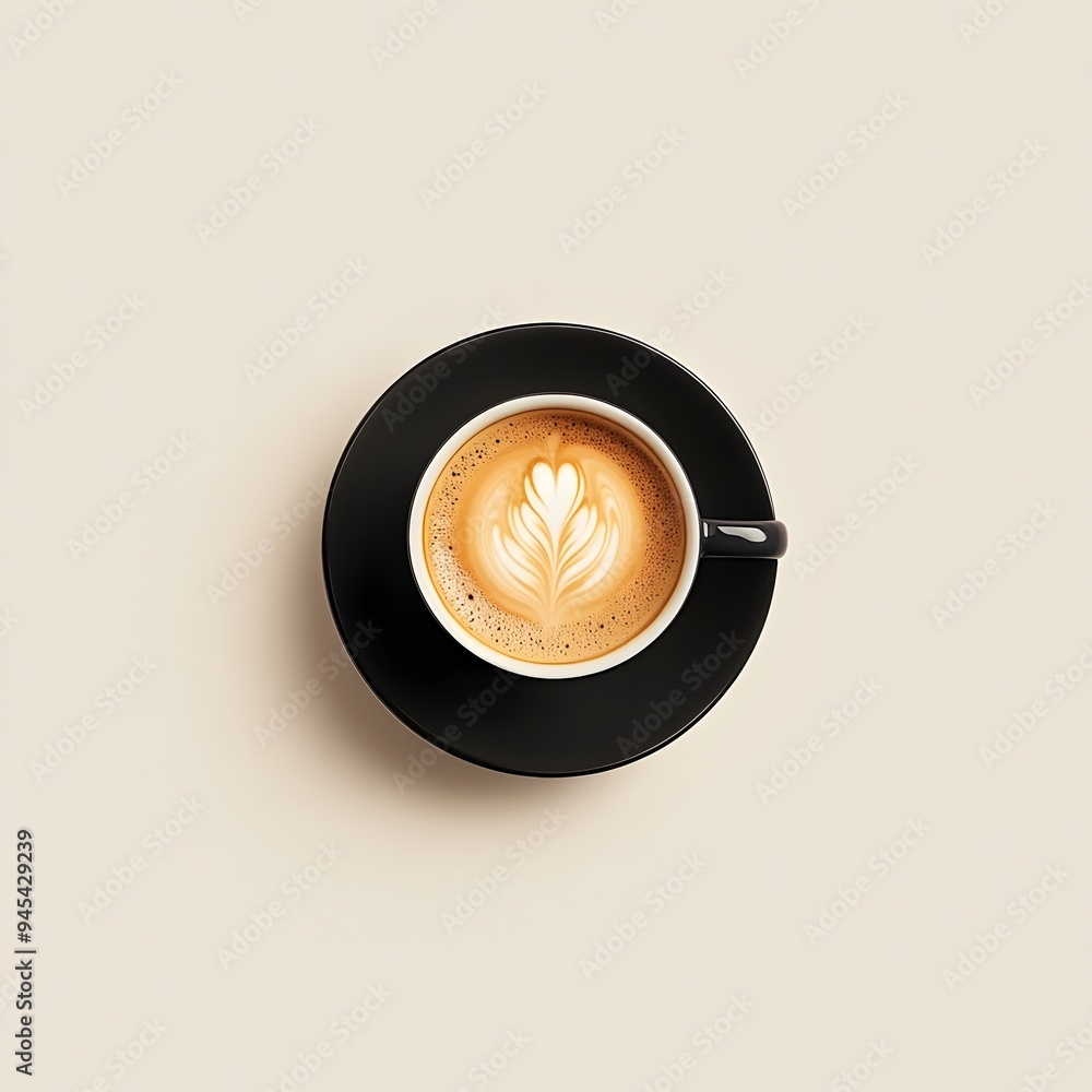 Poster a beautifully composed photograph showcasing a perfectly crafted latte its rich creamy texture and f