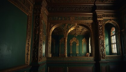 Elegant Vintage Green Interior