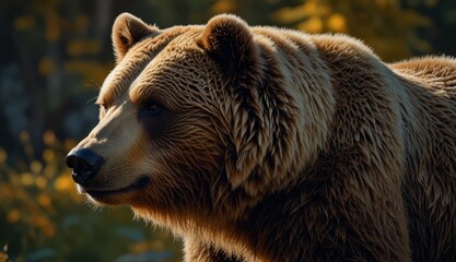 Obraz premium Majestic Brown Bear In Nature