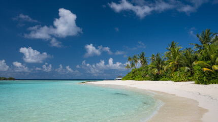 tropical beach on the maldives