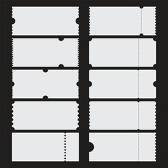 Blank Ticket Template Vector Illustration