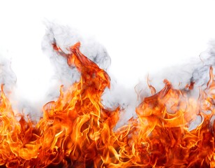 fire border isolated white background
