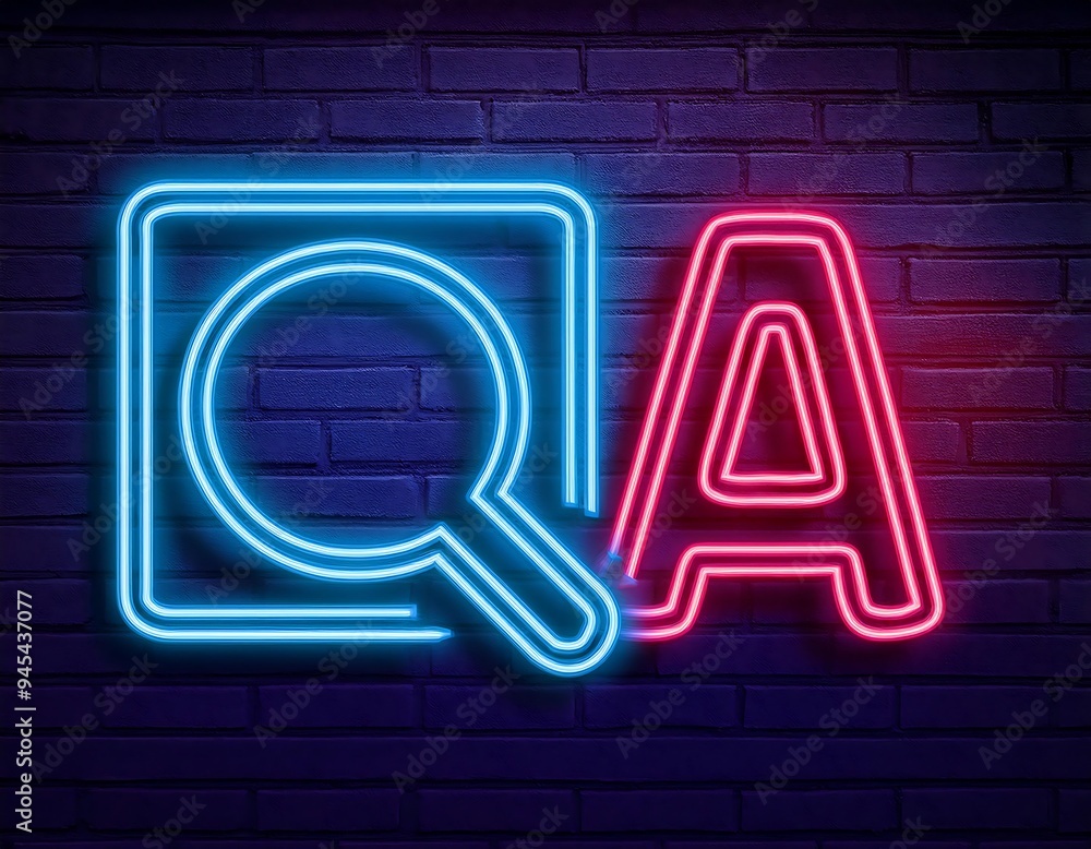 Aufkleber vector set realistic isolated neon sign q frame logo template decoration layout display wall backgro