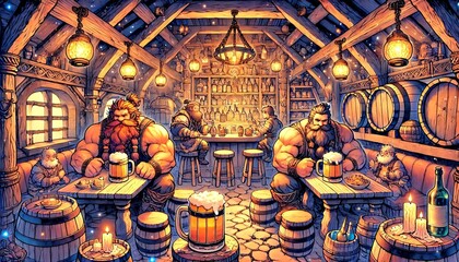 異世界のドワーフがいる酒場