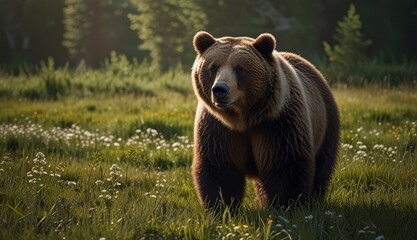 Majestic Grizzly Bear in Nature